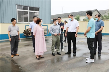 网库集团高管与荆州区委领导考察人生就是博新材料集团